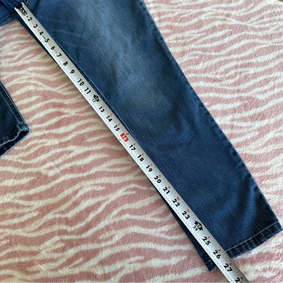 Democracy Ab Technology Mid Rise Stretch Slimming Ankle Jeans Med Wash Sz 12 - Picture 6 of 7